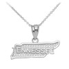 Sterling Silver Tennessee State Map Pendant Necklace