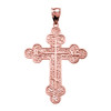 Rose Gold Eastern Orthodox ICXC Cross Pendant Necklace