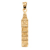 Yellow Gold London's Big Ben Clock Tower Pendant Necklace