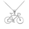 Sterling Silver  Bicycle Pendant Necklace