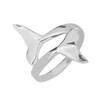 White Dolphin Tail Double Wrap Ring