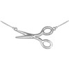 Sterling Silver Sideways Scissors Necklace