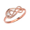 Diamond Rope Infinity Rose Gold Ring