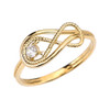 Diamond Rope Infinity Yellow Gold Ring