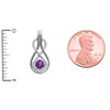 Infinity Rope February Birthstone Amethyst White Gold Pendant Necklace
