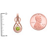 Infinity Rope August Birthstone Peridot Rose Gold Pendant Necklace