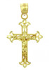 Yellow Gold Crucifix Pendant - The Deliverer Crucifix