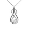 Infinity Rope Diamond White Gold Pendant Necklace