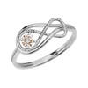 CZ Rope Infinity White Gold Ring