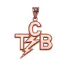 Rose Gold Taking Care of Business In A Flash (TCB) Pendant Necklace