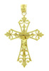 Yellow Gold Crucifix Pendant - The Worship Crucifix