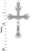 White Gold Crucifix Pendant - The Blessed Crucifix