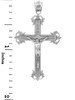 White Gold Crucifix Pendant - The Passion Crucifix
