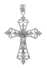 White Gold Crucifix Pendant - The Worship Crucifix