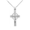 Sterling Silver Crucifix Pendant Necklace - The Crown Crucifix