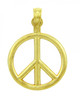 14K Yellow Gold Peace Charm
