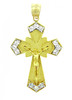Yellow Gold Crucifix Religious Charm Pendant