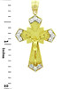 Yellow Gold Crucifix Religious Charm Pendant