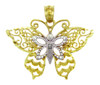 Two-Tone Gold Butterfly Charm