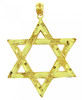 Jewish Charms and Pendants - Large Gold Star of David Pendant