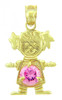 CZ Pink Gem October June Girl Birthstone Charm