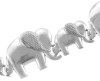 White Gold Bracelet - Elephant March Bracelet