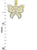 Two-Tone White Gold Butterfly Charm Pendant