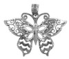 Sterling Silver Motyl Butterfly Charm Pendant