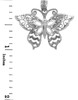 Sterling Silver Motyl Butterfly Charm Pendant