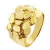 Men's Block Solid Gold Nugget Ring