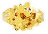 Men's Stoic Solid Gold Nugget Ring