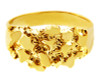 Men's Knight Solid Gold Nugget Ring