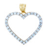 Cubic Zirconias Gold Heart Pendant