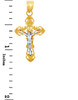 Two Tone Gold Crucifix Pendant - The Radiance Crucifix