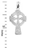 Sterling Silver Irish Celtic Claddagh Cross Pendant
