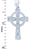 Sterling Silver Trinity Cross Pendant Necklace