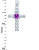 Silver Celtic Cross Pendant with Pink CZ Heart