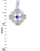Silver Celtic Trinity Pendant with Alexandrite CZ Stone
