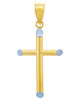 14K Two-Tone Gold Cross Pendant