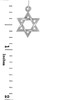 Jewish Charms and Pendants - 14K White Gold Diamond Cut Star of David Pendant