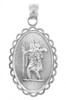 Saint Christopher White Gold Charm Pendant