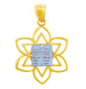 Jewish Charms and Pendants -  Mizpah Star of David Gold Pendant