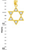 Jewish Charms and Pendants - Gold Gleaming Star of David in Cubic Zirconia Pendant