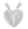 Jewish Charms and Pendants -  Mizpah Jewish White Gold Pendant