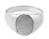 The Brad Solid White Gold Signet Ring
