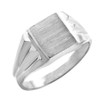 The Frank Solid White Gold Signet Ring