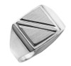 The Jove Solid White Gold Signet Ring