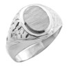 The Jovian Solid White Gold Signet Ring