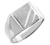 The Phoebus Solid White Gold Signet Ring