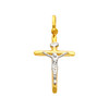 Charming 14K Two-Tone Crucifix